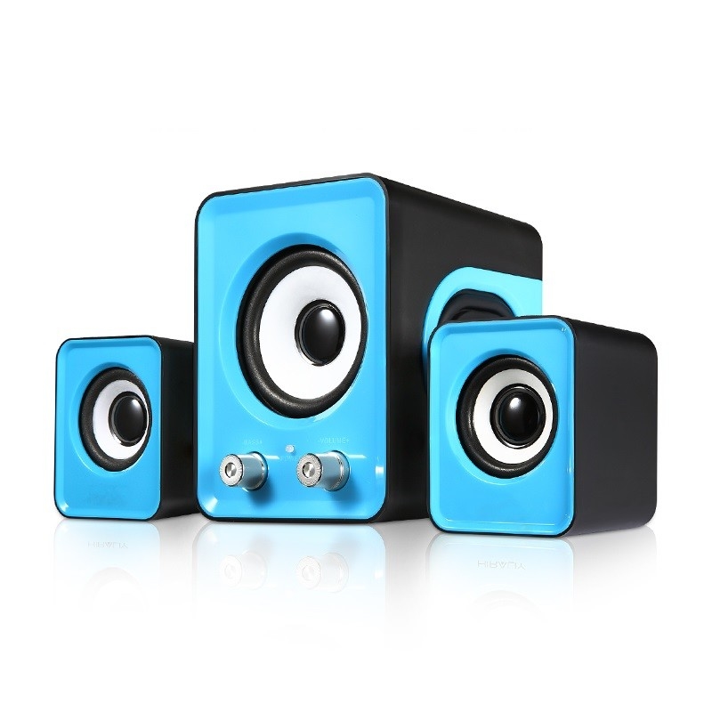Satélites estéreos atados con alambre de los Presidentes de los Presidentes USB 2,1 del ordenador dos con el subwoofer para la PC disponible en colores múltiples
