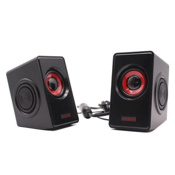 Altavoz multimedia digital de escritorio 100HZ-18KHZ 2.0 alimentado por USB Altavoz de 3,5 mm