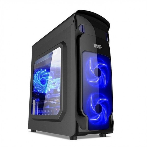 ETEK Computer Case soporte ATX MATX ITX, el panel delantero y lateral tienen ventanas Arcylic