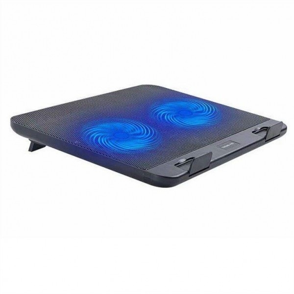 ETEK - Dos ventiladores Pantalón de enfriamiento de computadora portátil de ángulo delgado y pequeño inclinado cuántico para pantalla de 15.6 pulgadas