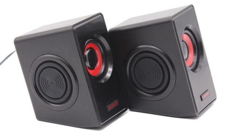 Altavoz multimedia digital de escritorio 100HZ-18KHZ 2.0 alimentado por USB Altavoz de 3,5 mm