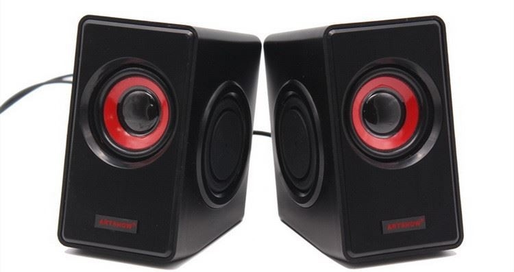 Altavoz multimedia digital de escritorio 100HZ-18KHZ 2.0 alimentado por USB Altavoz de 3,5 mm