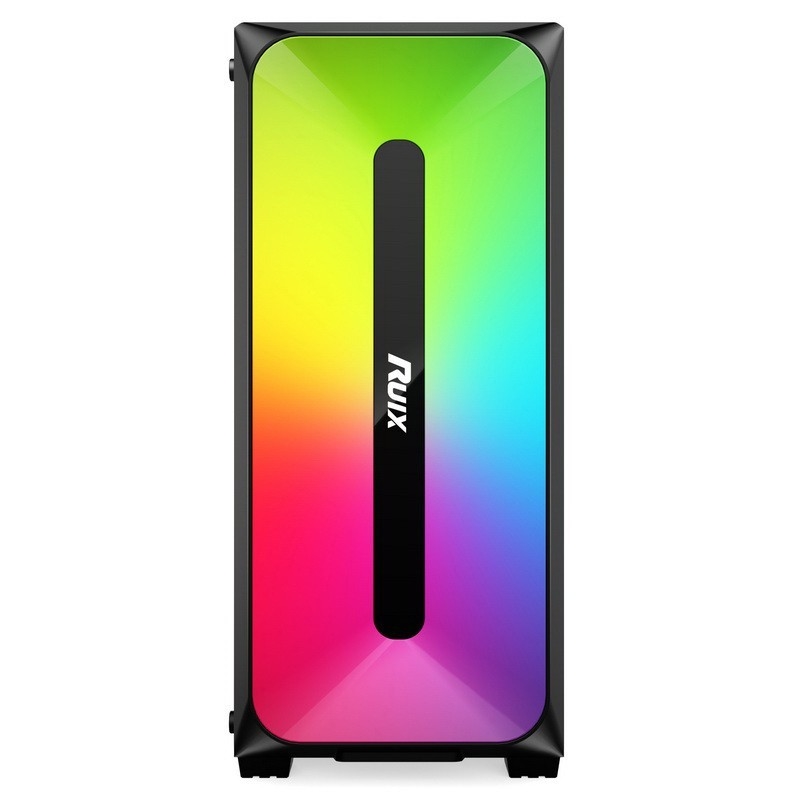 CAJA Micro ATX /ATX/ITX Dazzle ARGB Efecto Panel frontal Fuente de alimentación de montaje inferior Disponible en blanco y negro