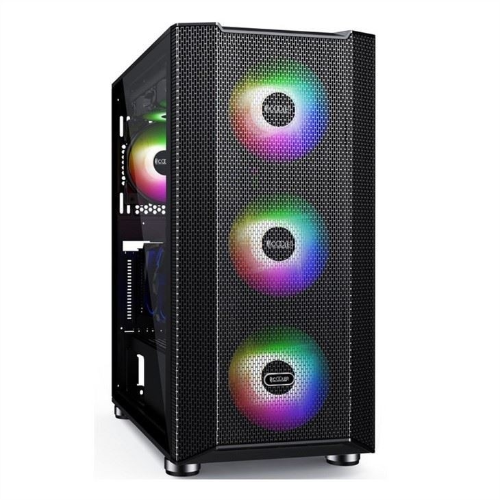 Caja de la computadora con filtro de polvo de diseño magnético compatible con 6 ventiladores ATX Mid-Tower PC Gaming Case Glass Side Panel Cable Manag