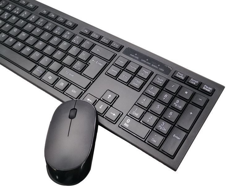 Combinado silencioso del mismo tamaño delgado combinado inalámbrico 2.4GHz del teclado y del ratón con el receptor nano del USB para el ordenador portátil, PC