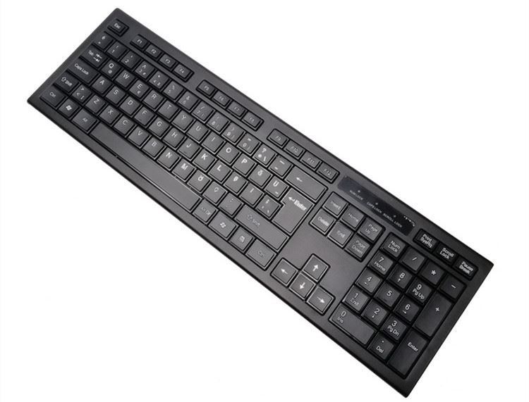 Combinado silencioso del mismo tamaño delgado combinado inalámbrico 2.4GHz del teclado y del ratón con el receptor nano del USB para el ordenador portátil, PC