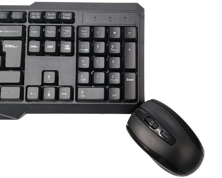 Kit de teclado inalámbrico Teclado USB 2.4G para computadora portátil o computadora - Teclado de tamaño completo con teclado numérico