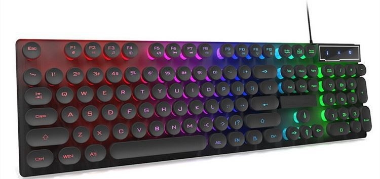 Teclado y ratón atados con alambre contraluz de encargo de ordenador para la máquina de escribir del juego