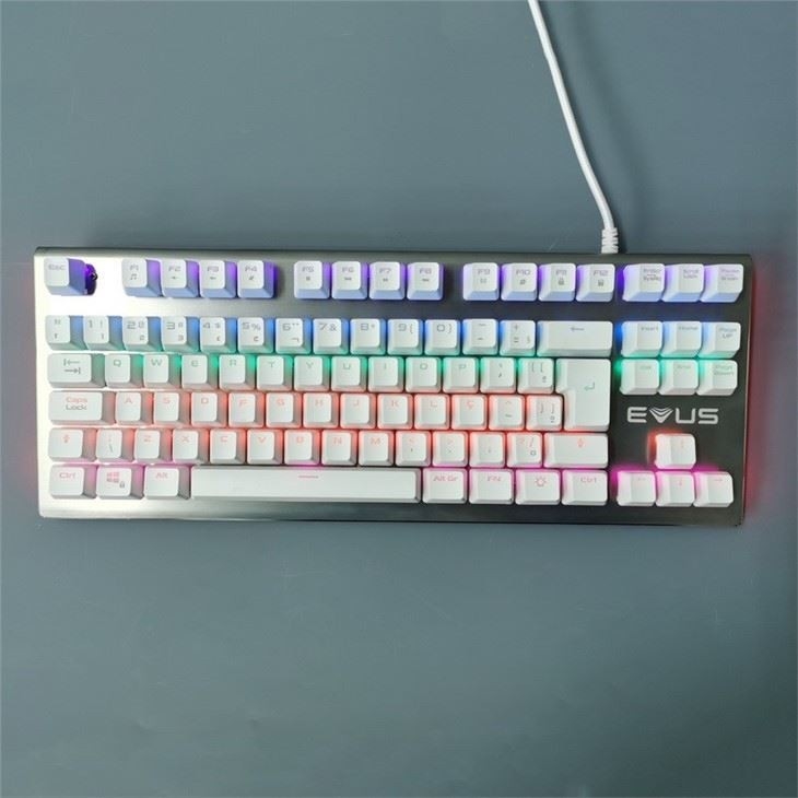 Wireless Mechanical 87 Keyboard Mouse RGB retroiluminado con cable antipolvo para máquina de escribir