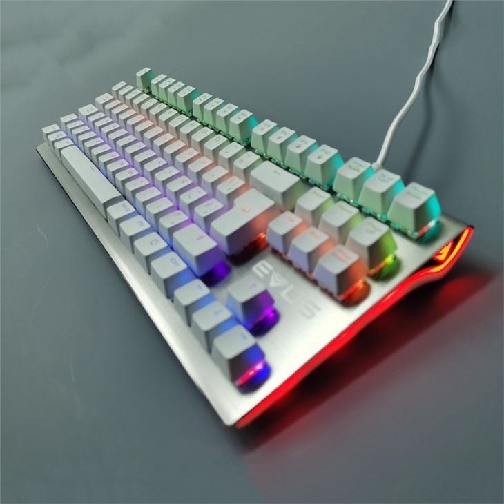 Wireless Mechanical 87 Keyboard Mouse RGB retroiluminado con cable antipolvo para máquina de escribir