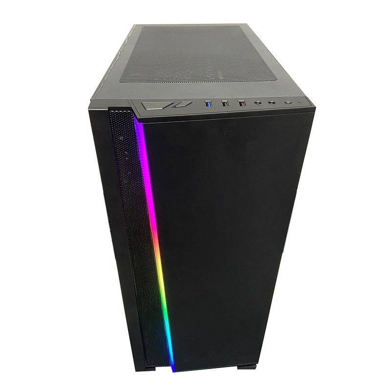 Radiador de cristal de la caja los 36cm de la PC de la torre llena del túnel del tiempo del RGB del gabinete del ordenador del ITX de ATX