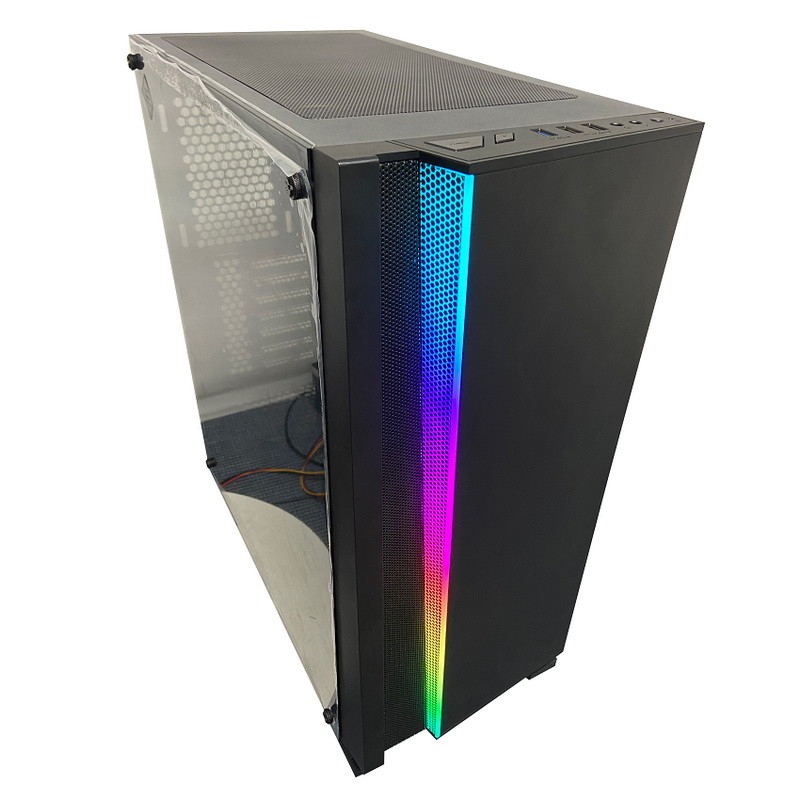 Radiador de cristal de la caja los 36cm de la PC de la torre llena del túnel del tiempo del RGB del gabinete del ordenador del ITX de ATX