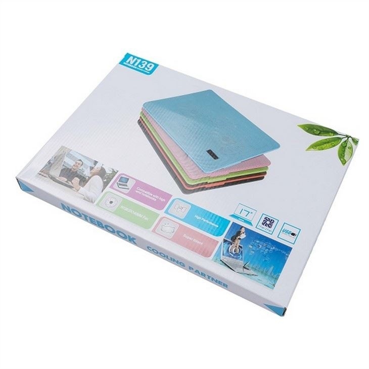Pad de enfriamiento de portátil ETEK - OEM 2 ventiladores portátil Cooler Stand Laptop Air Cooler Pad 4W Cinco colores disponibles