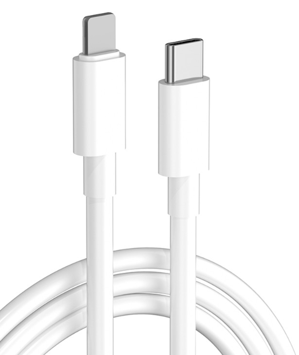 Tipo de cable USB de datos rápido de la TPE del paladio 27W C al relámpago para la carga de Iphone