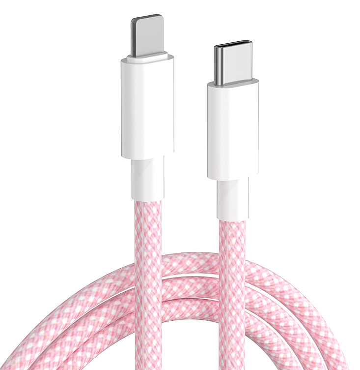 Tipo de cable USB de datos rápido de la TPE del paladio 27W C al relámpago para la carga de Iphone