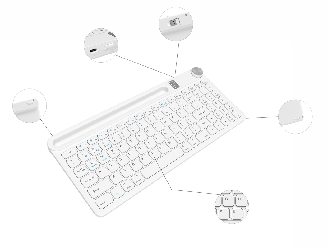 teclado Bluetooth de 96 teclas 3.0 o 5.0 portátil para uso móvil frecuente con tabletas o ordenadores portátiles