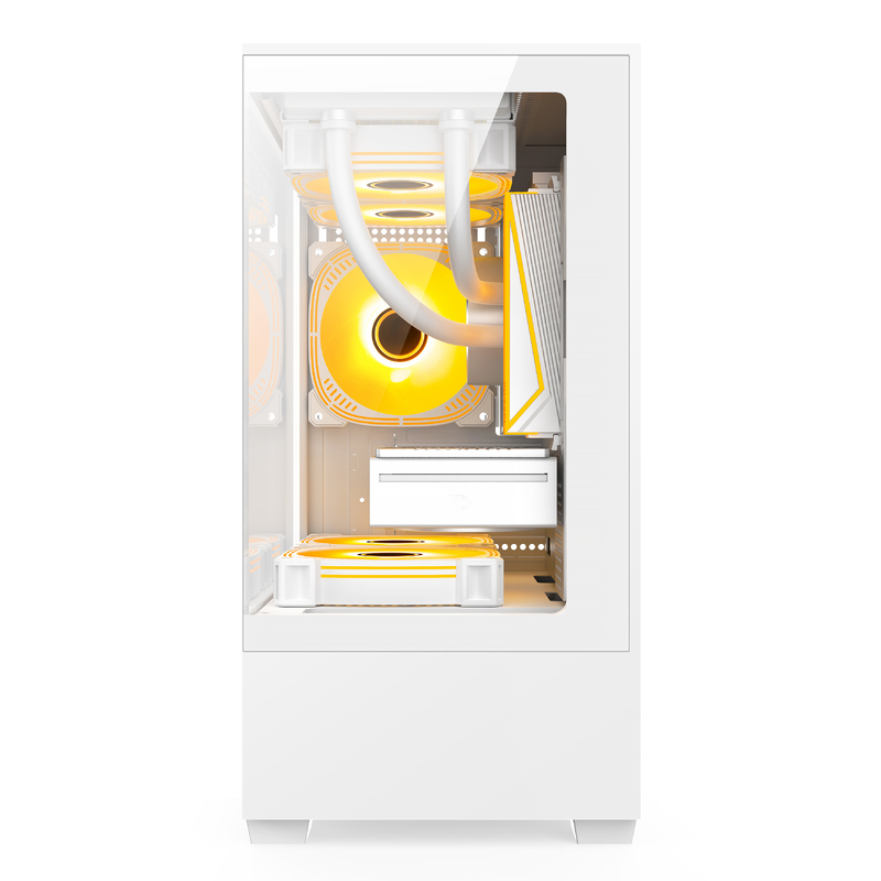 Micro-ATX ITX PC Gaming Case 1 HDD Bay 1 SSD Drive Bay Ambos colores en blanco y negro