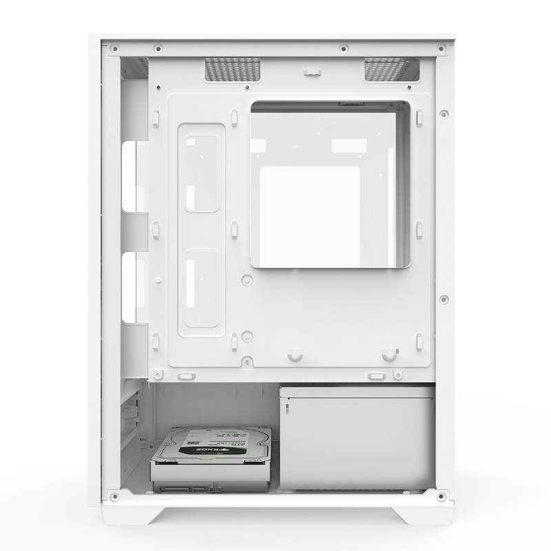 Micro-ATX ITX PC Gaming Case 1 HDD Bay 1 SSD Drive Bay Ambos colores en blanco y negro