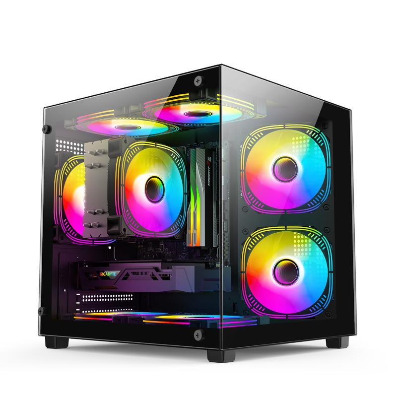 Micro-ATX / ITX PC Case Awesome Dissipación de calor admite muchas configuraciones de hardware diferentes para jugadores profesionales