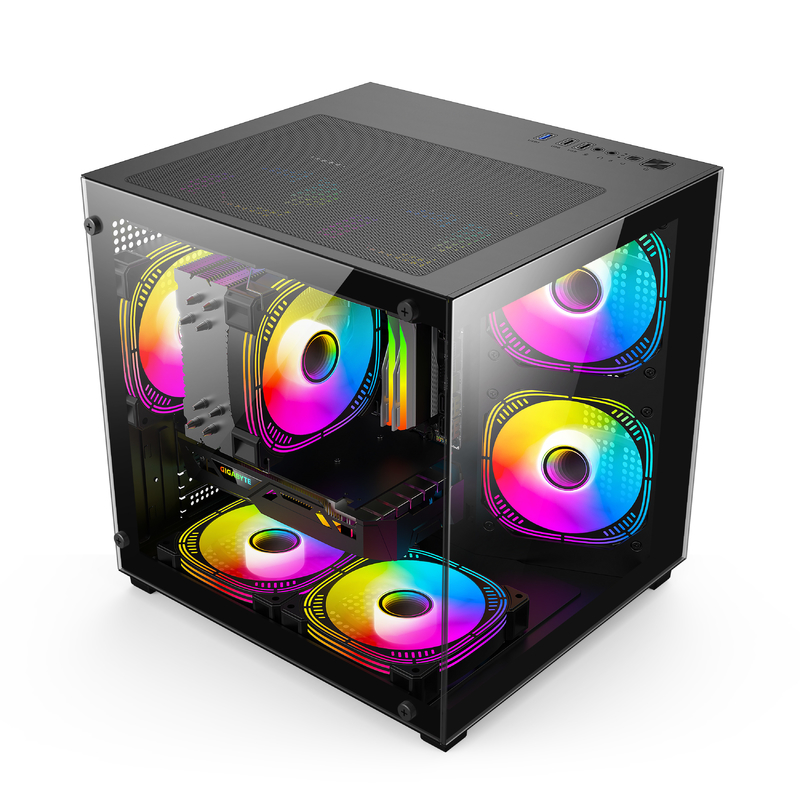 Micro-ATX / ITX PC Case Awesome Dissipación de calor admite muchas configuraciones de hardware diferentes para jugadores profesionales