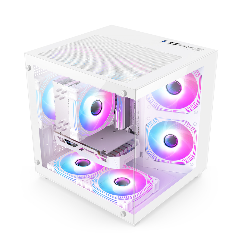 Micro-ATX / ITX PC Case Awesome Dissipación de calor admite muchas configuraciones de hardware diferentes para jugadores profesionales