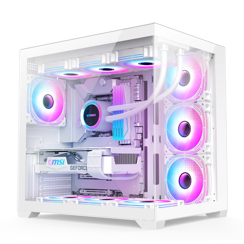Casilla de computadora con chasis moderno con buena ventilación Amplio espacio interno Efectivo enfriamiento en juegos y PC de alto rendimiento