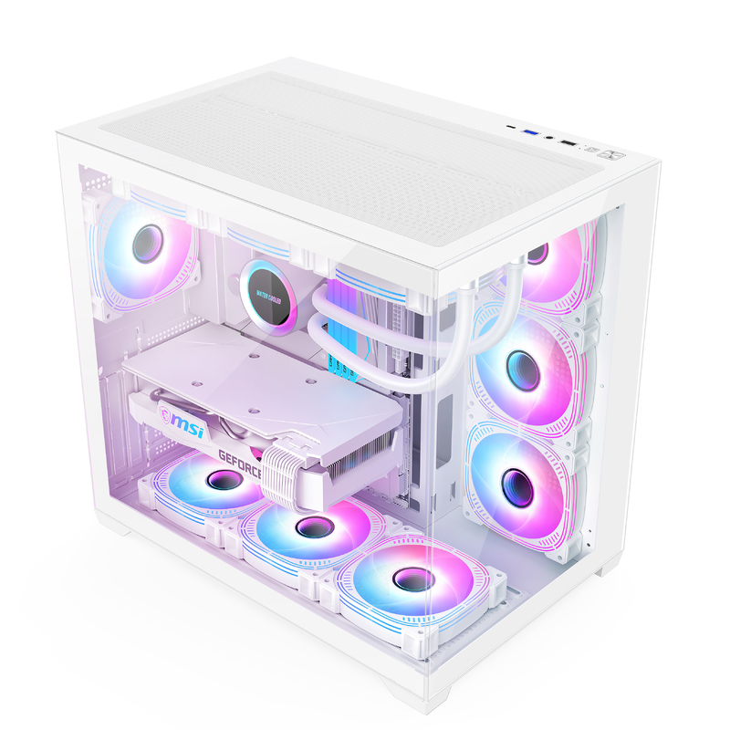 Casilla de computadora con chasis moderno con buena ventilación Amplio espacio interno Efectivo enfriamiento en juegos y PC de alto rendimiento