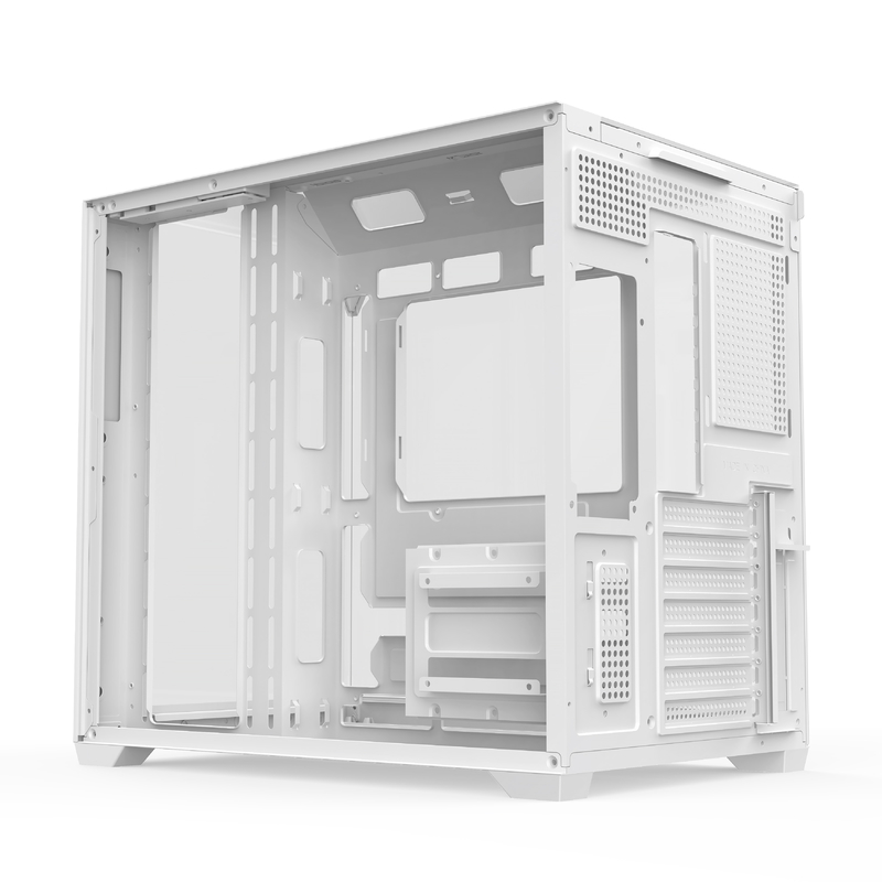 Chasis de vidrio de tres lados soporta tarjetas base ATX de tamaño completo Cuerpo de computadora para usuarios que necesitan una expansibilidad de enfriamiento eficiente