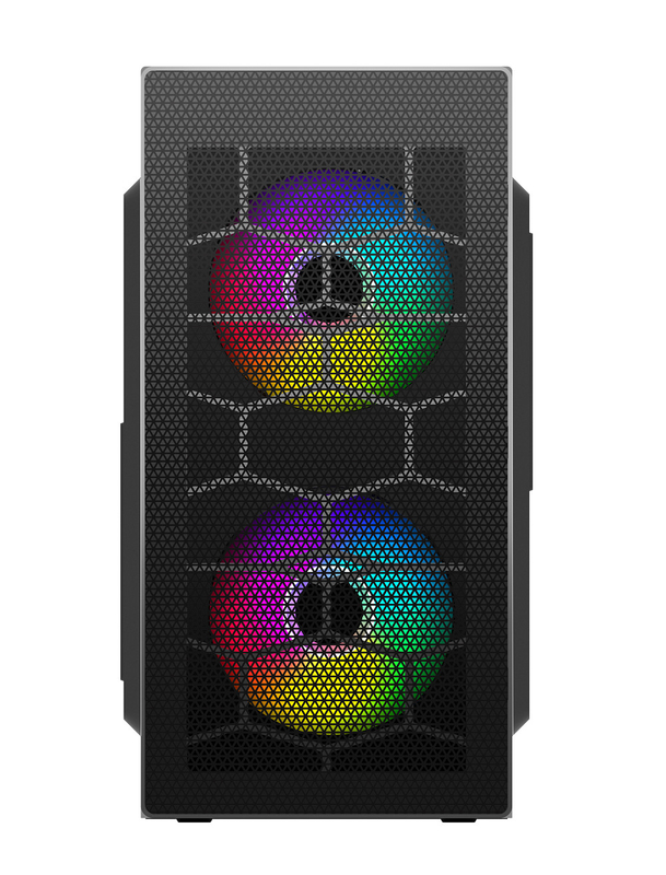 ETEK Gaming Computer Case MATX 2 Gran ventilador RGB en el panel frontal ventilador en el panel lateral Disponible soporte OEM ODM