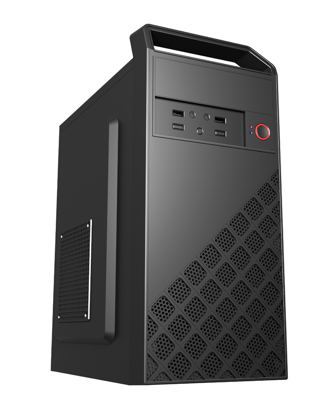La caja de computadora de juegos portátil con un formato MATX proporciona espacio suficiente para la instalación y actualización de software
