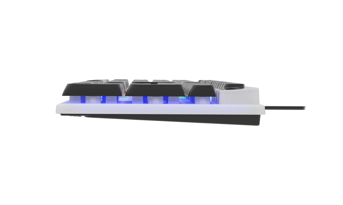 104 teclas Teclado de juego de tamaño completo fácil de transportar luz de fondo de arco iris LED fresco Todas las teclas FN + F1-F12