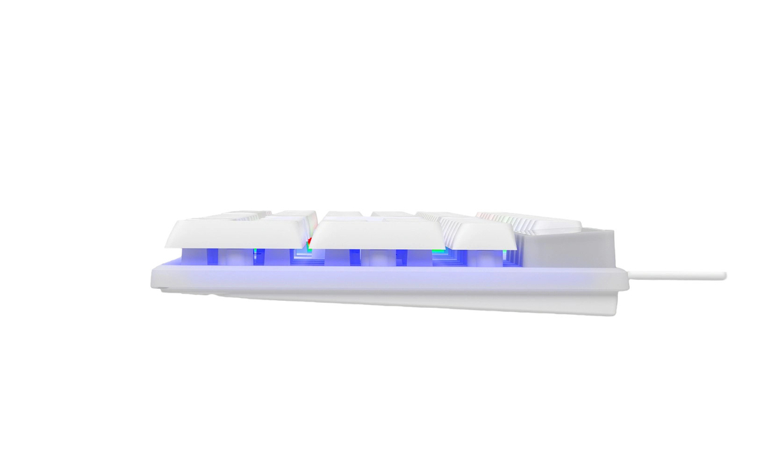 104 teclas Teclado de juego de tamaño completo fácil de transportar luz de fondo de arco iris LED fresco Todas las teclas FN + F1-F12