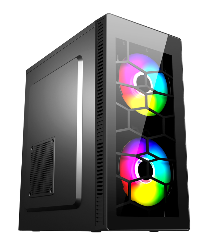 Cuerpo de computadora de juegos portátil, diseñado con formato MATX Proporciona espacio suficiente para la instalación de software y actualización
