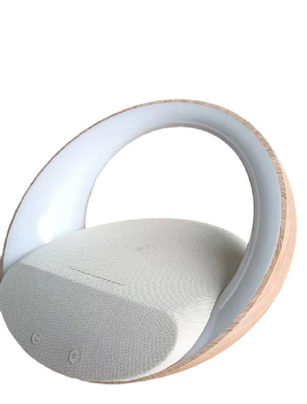 Altavoz de carga inalámbrica multifuncional Conectividad Bluetooth Luces LED incorporadas y reloj de alarma para familias