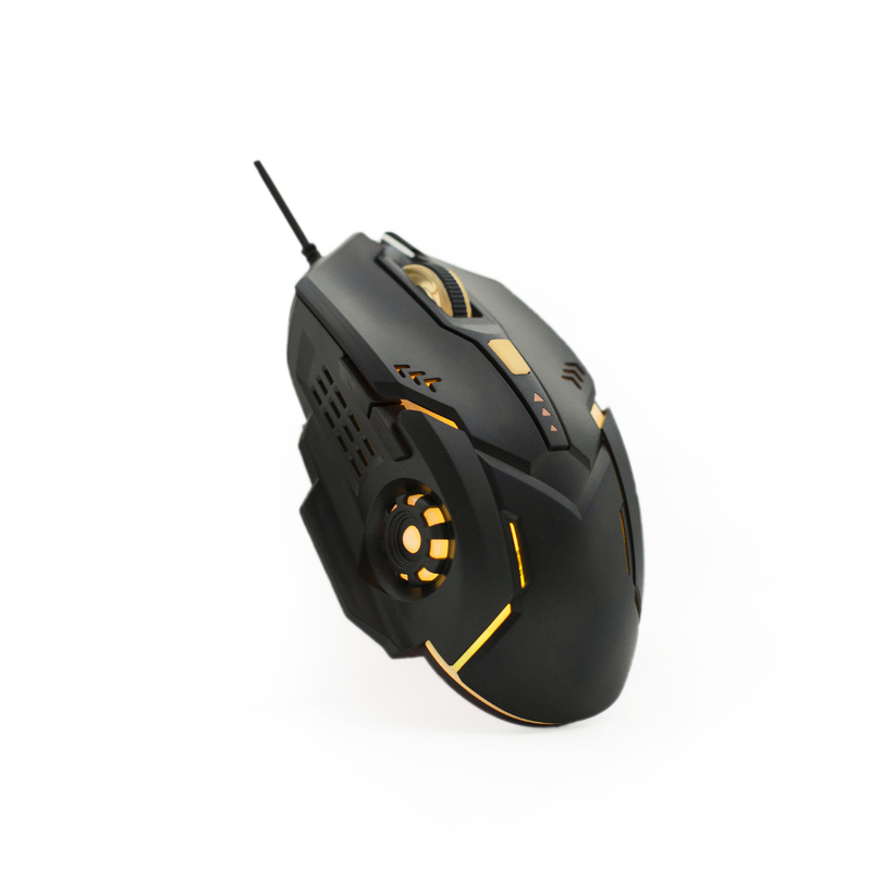 Lightweight Rainbow-backlit LED 6D Wired Gaming Mouse con conmutación multi-DPI para jugadores trabajadores de oficina diseñadores