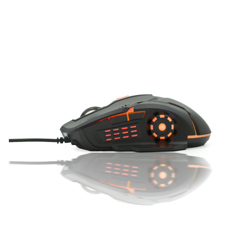 Lightweight Rainbow-backlit LED 6D Wired Gaming Mouse con conmutación multi-DPI para jugadores trabajadores de oficina diseñadores
