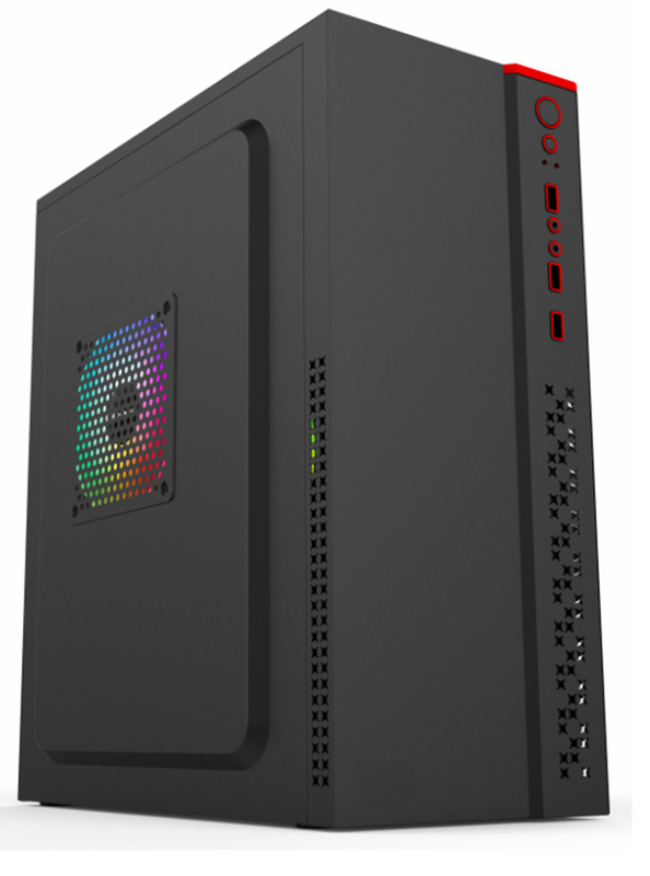 Cuerpo de ordenador soporta 7 ranuras PCI 2 discos duros 3 SSDs 1 unidad de CD Características 5 soportes de ventilador Compatible con las placas base ATX Micro ATX y Mini ATX