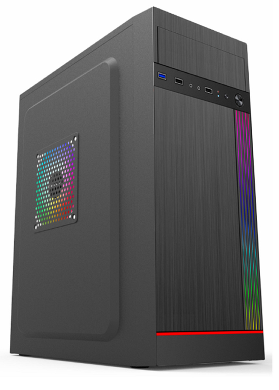 Cuerpo de ordenador soporta 7 ranuras PCI 2 discos duros 3 SSDs 1 unidad de CD Características 5 soportes de ventilador Compatible con las placas base ATX Micro ATX y Mini ATX