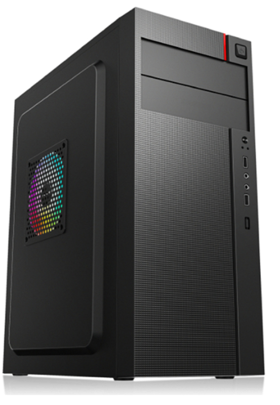 Cuerpo de ordenador soporta 7 ranuras PCI 2 discos duros 3 SSDs 1 unidad de CD Características 5 soportes de ventilador Compatible con las placas base ATX Micro ATX y Mini ATX