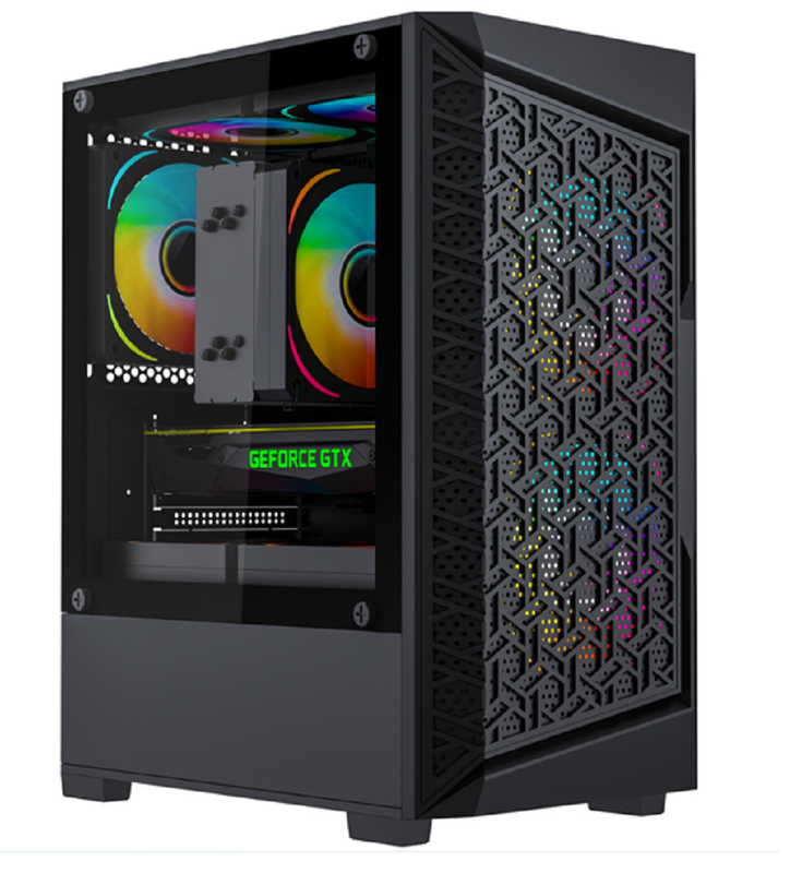 Soporta matrices MATX y MINI-ITX 5 ventiladores Cuerpo de computadora para enfriamiento eficiente Interfaz USB 3.0 Tarjetas gráficas de hasta 275 mm de largo