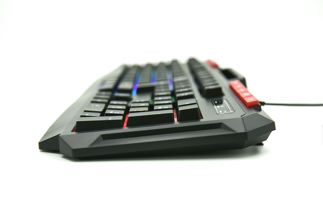 Teclado de juego portátil con retroiluminación de arco iris personalizable con 104 teclas y 10 teclas de acceso rápido para usuarios que buscan un trabajo eficiente