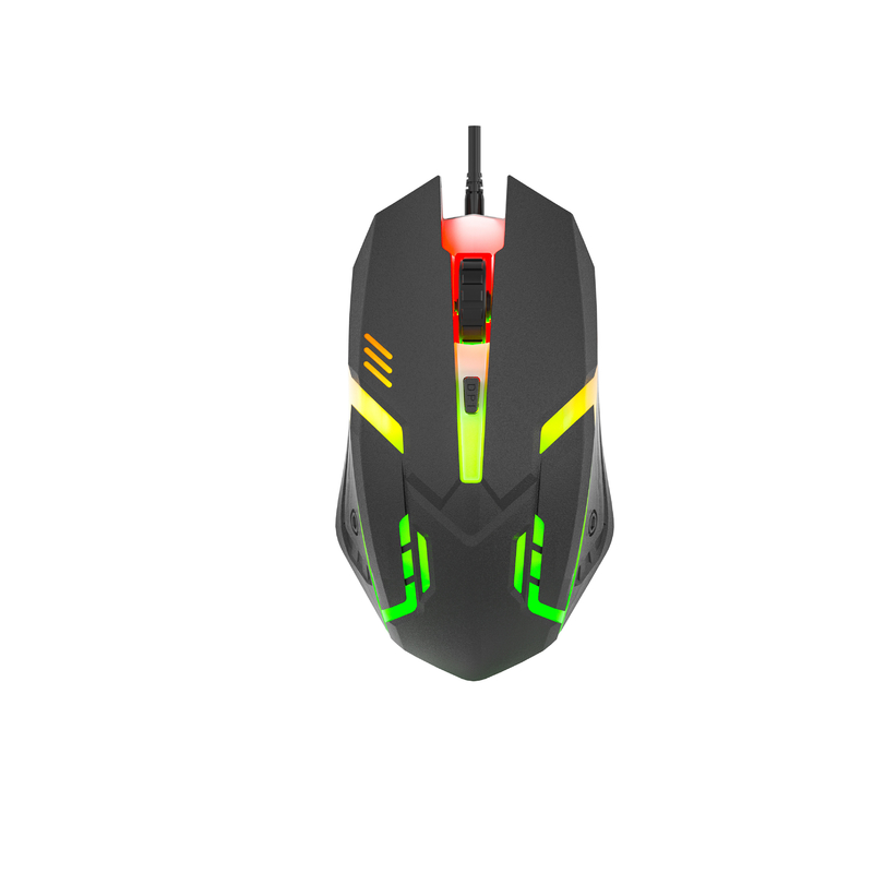 Iluminación LED de gradiente Configuración DPI ajustable de varios niveles Equipado con ratón de juego con chip 8108 para jugadores y usuarios de oficina