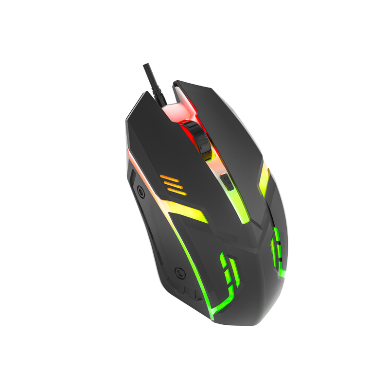Iluminación LED de gradiente Configuración DPI ajustable de varios niveles Equipado con ratón de juego con chip 8108 para jugadores y usuarios de oficina