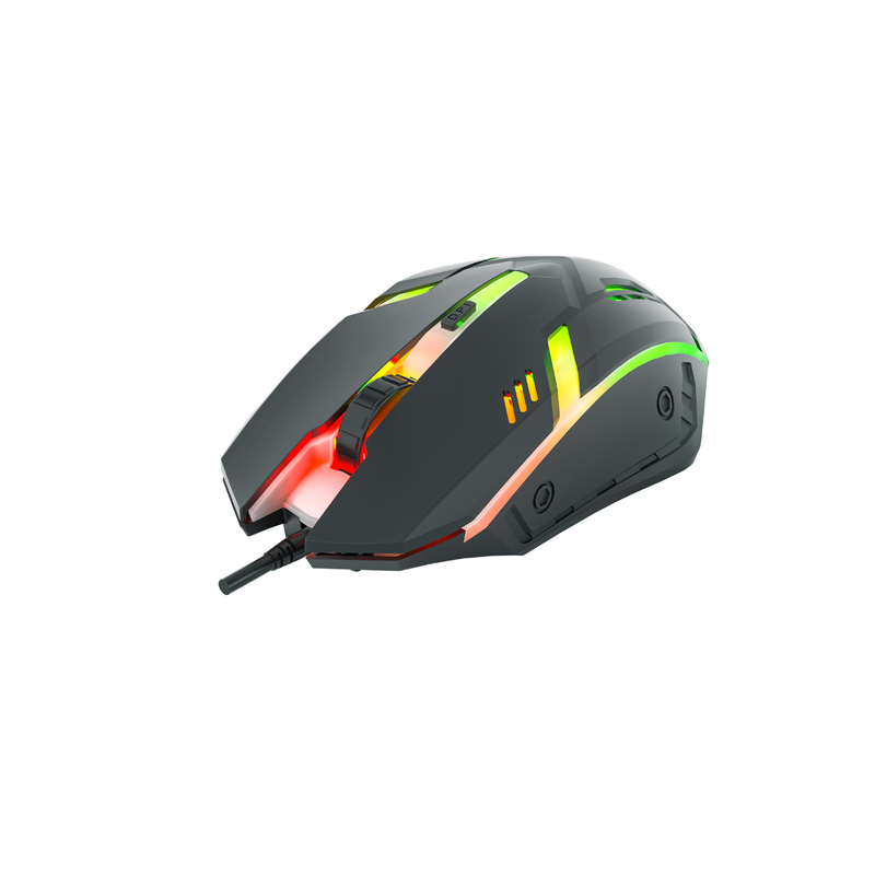 Iluminación LED de gradiente Configuración DPI ajustable de varios niveles Equipado con ratón de juego con chip 8108 para jugadores y usuarios de oficina