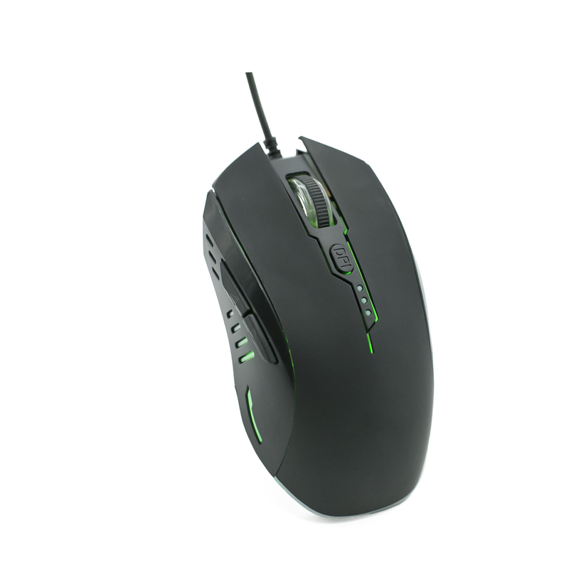 Iluminación de fondo RGB, ajuste de DPI de 4 niveles, USB plug-and-play, ratón de juego 6D ergonómico para profesionales y usuarios generales