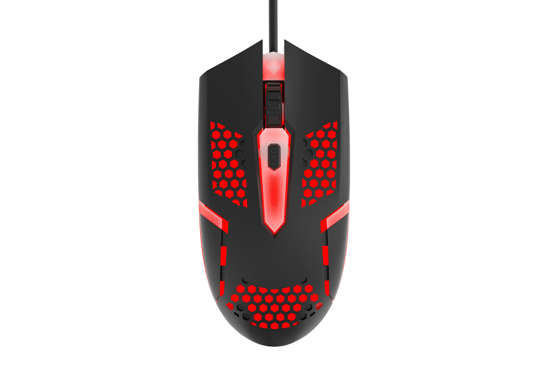 Iluminación LED 8108 Chip DPI ajustable Diseño portátil compacto Ratón de juego ampliamente aplicable
