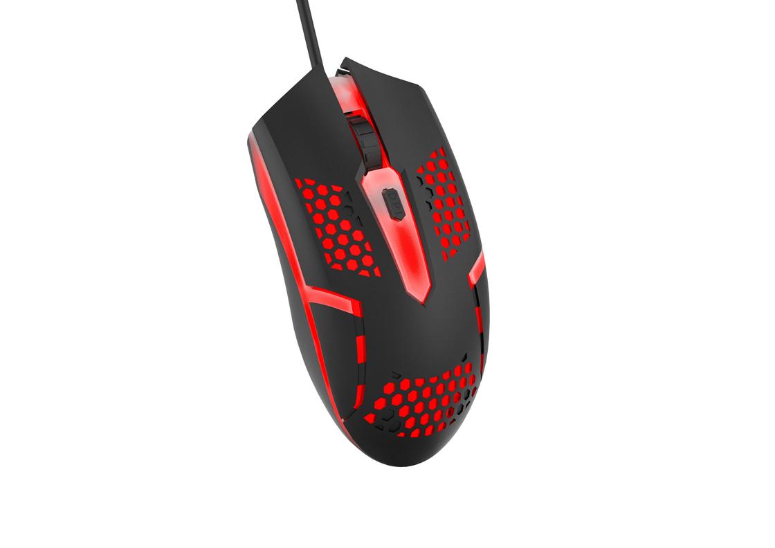 Iluminación LED 8108 Chip DPI ajustable Diseño portátil compacto Ratón de juego ampliamente aplicable