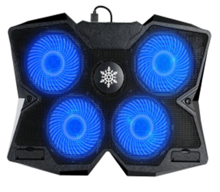 bandeja de enfriamiento de portátil equipado con 4 * 14cm ventilador funcionando a 1400 ± 10% RPM eficientemente disipa el calor y funciona en silencio para los diseñadores de juegos