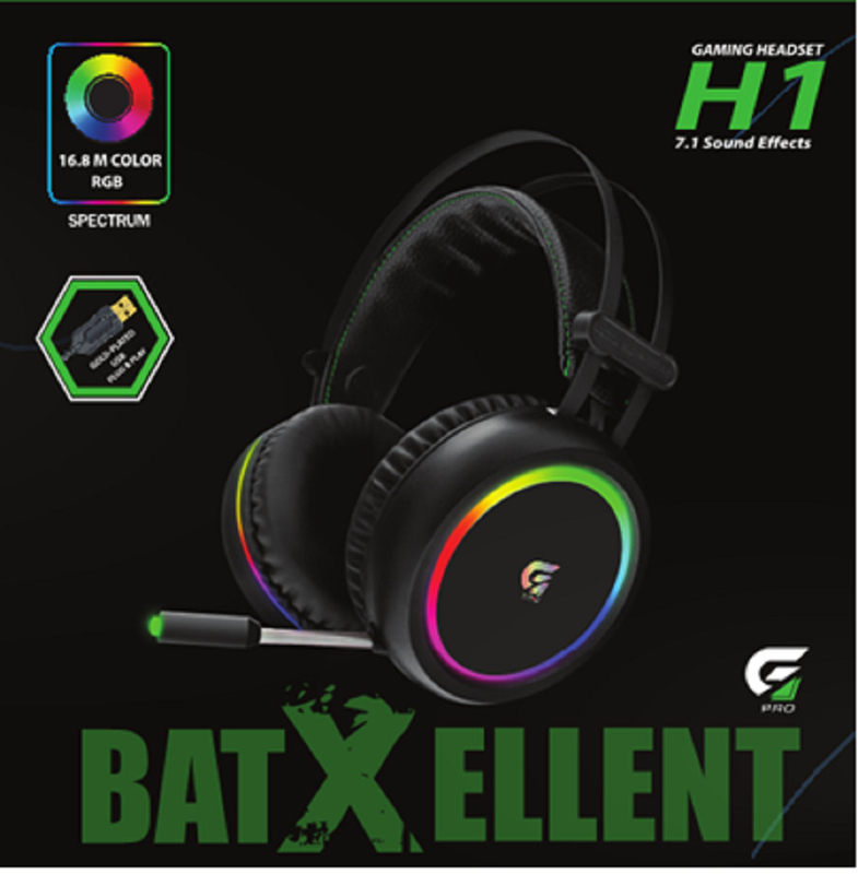 Audífonos Bluetooth 16.8M Colores RGB 7.1 Efectos de sonido 20Hz-20kHz Rango de frecuencia Φ50mm Altavoz 6.0*5.0mm Micrófono omnidireccional para jugadores