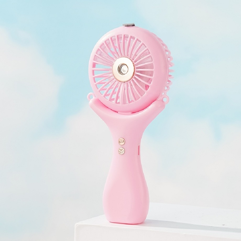 Batería de 500mAh 2 horas de carga Tres velocidades de viento 148g de peso ligero Halterneck escritorio portátil 3 en 1 Nano ventilador de pulverización